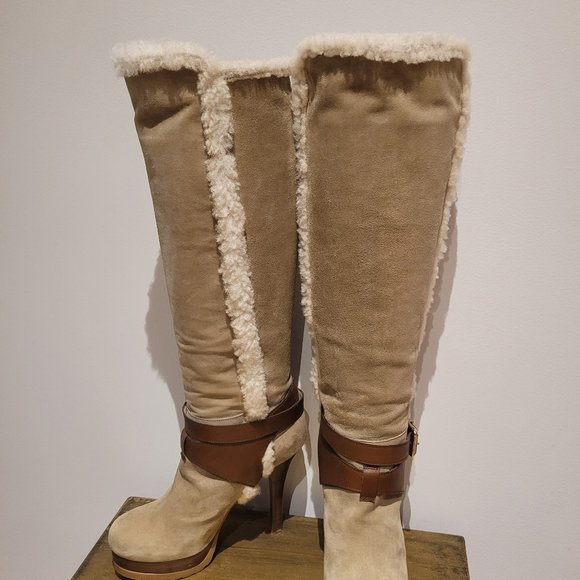 FENDI - BOOTS, size 38, Tan Suede - Picture 8 of 8